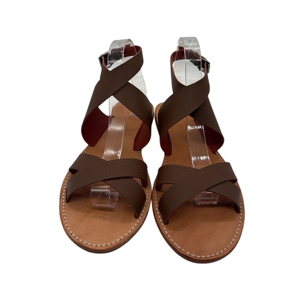 Handmade  Made in USA Brown Leather Sandals with Comfort and Style. Size 7 - Picture 1 of 7